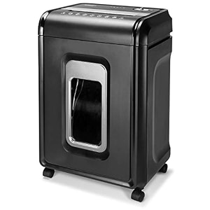 aurora au2260xa heavy duty anti-jam 22-sheet crosscut shredder60 min run time 7-gallon pullout basket and casters
