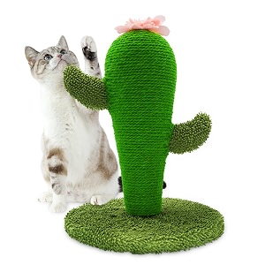 auscat cat scratching post cute cactus scratching post nature sisal cat scratcher for indoor cats and kittens