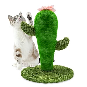 auscat cat scratching post cute cactus scratching post nature sisal cat scratcher for indoor cats and kittens