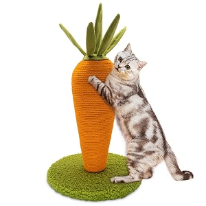 auscat cat scratching post cute carrot scratching post nature sisal cat scratcher for indoor cats and kittens