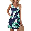 AUSELILY Women39s Sleeveless V Neck Mini Dress