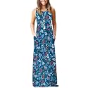 AUSELILY Women's Summer Sleeveless Loose Plain Casual Long Maxi Dresses