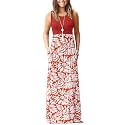 AUSELILY Women's Summer Sleeveless Loose Plain Casual Long Maxi Dresses