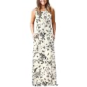 AUSELILY Women's Summer Sleeveless Loose Plain Casual Long Maxi Dresses