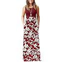 AUSELILY Women's Summer Sleeveless Loose Plain Casual Long Maxi Dresses