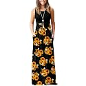 AUSELILY Women's Summer Sleeveless Loose Plain Casual Long Maxi Dresses