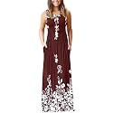 AUSELILY Women's Summer Sleeveless Loose Plain Casual Long Maxi Dresses