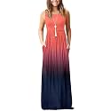 AUSELILY Women's Summer Sleeveless Loose Plain Casual Long Maxi Dresses