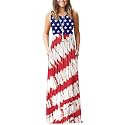 AUSELILY Women's Summer Sleeveless Loose Plain Casual Long Maxi Dresses