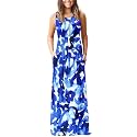 AUSELILY Women's Summer Sleeveless Loose Plain Casual Long Maxi Dresses
