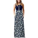 AUSELILY Women's Summer Sleeveless Loose Plain Casual Long Maxi Dresses