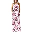 AUSELILY Women's Summer Sleeveless Loose Plain Casual Long Maxi Dresses