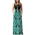 AUSELILY Women's Summer Sleeveless Loose Plain Casual Long Maxi Dresses