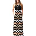 AUSELILY Women's Summer Sleeveless Loose Plain Casual Long Maxi Dresses