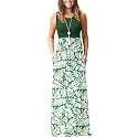 AUSELILY Women's Summer Sleeveless Loose Plain Casual Long Maxi Dresses