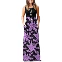 AUSELILY Women's Summer Sleeveless Loose Plain Casual Long Maxi Dresses