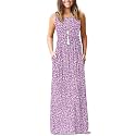 AUSELILY Women's Summer Sleeveless Loose Plain Casual Long Maxi Dresses