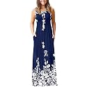 AUSELILY Women's Summer Sleeveless Loose Plain Casual Long Maxi Dresses