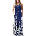 AUSELILY Women's Summer Sleeveless Loose Plain Casual Long Maxi Dresses