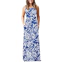AUSELILY Women's Summer Sleeveless Loose Plain Casual Long Maxi Dresses