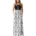 AUSELILY Women's Summer Sleeveless Loose Plain Casual Long Maxi Dresses