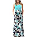 AUSELILY Women's Summer Sleeveless Loose Plain Casual Long Maxi Dresses