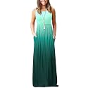 AUSELILY Women's Summer Sleeveless Loose Plain Casual Long Maxi Dresses