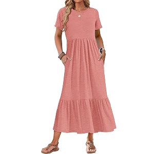 AUSELILY Womens Summer Dresses 2025 Short Sleeve