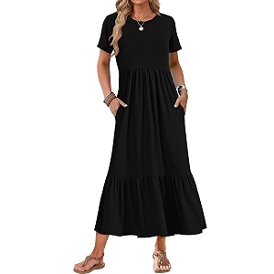 AUSELILY Womens Summer Dresses 2025 Short Sleeve