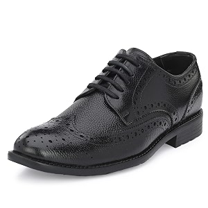 Auserio Mens Brogue Full Grain Leather Lace