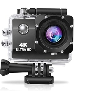 ausha 4k 30fps action camera with 170 degree wide angle 16 mp image resolution cmos sensor wifih264 decoding