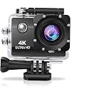 AUSHA® 4K 30fps Action Camera with 170 Degree Wide Angle, 16 MP Image Resolution CMOS Sensor, WiFi,H.264 Decoding