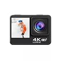 AUSHA 4K 60Fps Dual Touch Screen Sports Camera Waterproof Underwater Camera with Anti-Shake Stabilization,20Mp,4X Digital Zoom,Support WiFi&amp;2.4G Remote Control for Outdoor Sports,Travel,Diving,Black