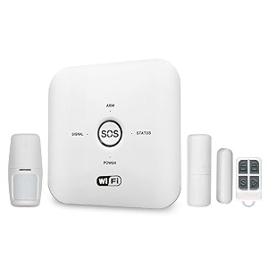 ausha wireless smart security alarm system with remote tag motion sensor amp door sensor smsphone alerts wifi amp gsm sim connection and tuya app control home smart alarm system
