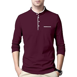 ausk men39s cotton henley neck full sleeve solid regular fit t-shirt
