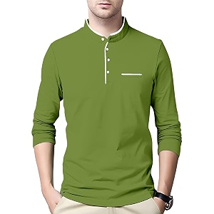 ausk men39s henley neck full sleeves regular fit cotton t-shirts