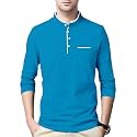 AUSK Men's Henley Neck Full Sleeves Regular Fit Cotton T-Shirts