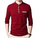 AUSK Men's Henley Neck Full Sleeves Regular Fit Cotton T-Shirts