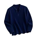 AUSK Men39s Premium Frill Texture Henley T