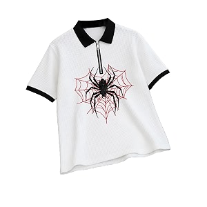 AUSK Mens Spider Graphic Printed Polo T-Shirt