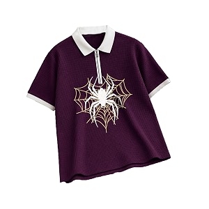 AUSK Mens Spider Graphic Printed Polo T-Shirt