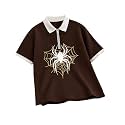 AUSK Men39s Spider Graphic Printed Polo T-Shirt