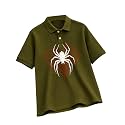 AUSK Men39s Spider Graphic Printed Polo T-Shirt