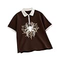 AUSK Men39s Spider Graphic Printed Polo T-Shirt