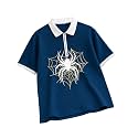 AUSK Men39s Spider Graphic Printed Polo T-Shirt