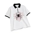 AUSK Men39s Spider Graphic Printed Polo T-Shirt