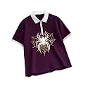 AUSK Men39s Spider Graphic Printed Polo T-Shirt