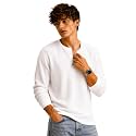AUSK Men39s Waffle Knit Henley T-Shirt 