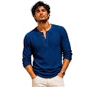 AUSK Men39s Waffle Knit Henley T-Shirt 