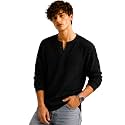 AUSK Men39s Waffle Knit Henley T-Shirt 